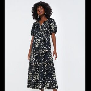 Tuckernuck Black Tossed Floral Mimi Max Dress